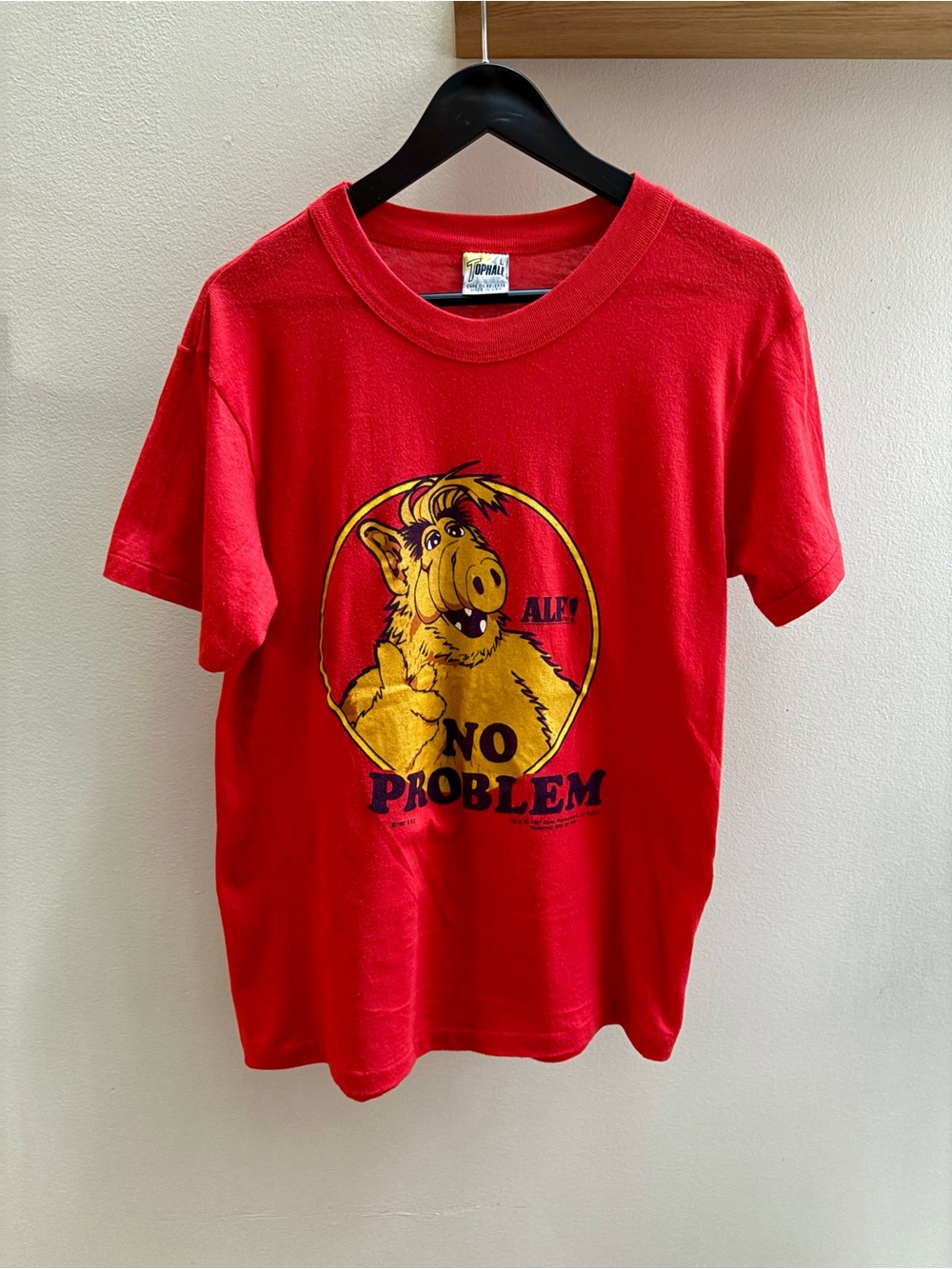 Alf VTG 1987 No Problem TV promo t-shirt M/L Top Half Made in USA SSI